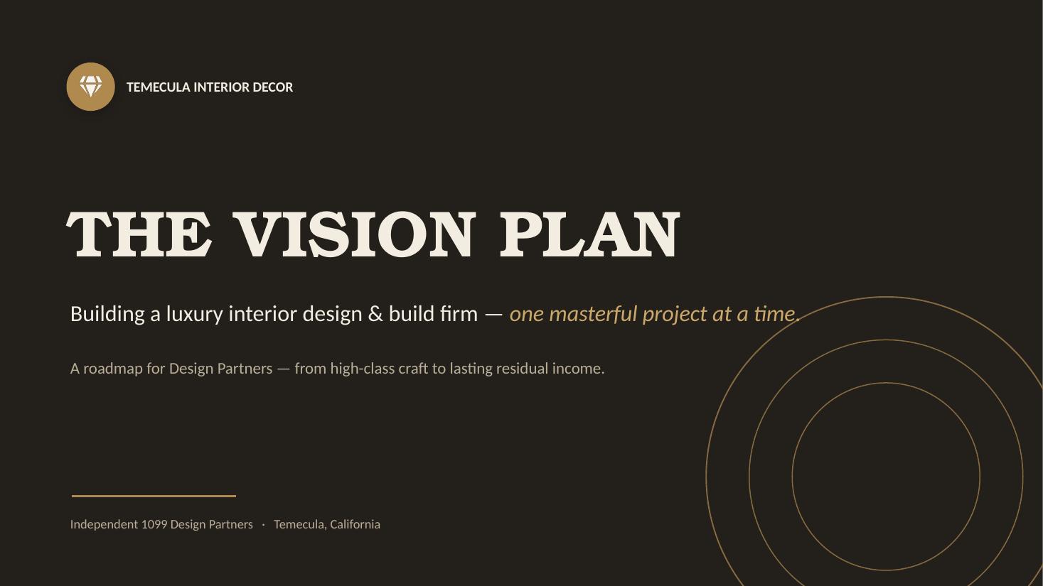 The Vision Plan — slide 1